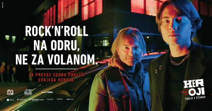 Plakati iniciative Heroji Furajo v pižamah v veselem decembru pozivajo k treznosti za volanom.