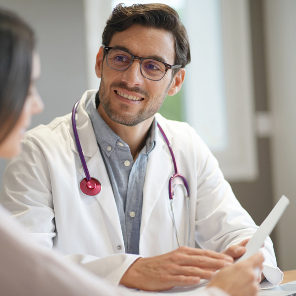 Pacient na posvetu pri zdravniku specialistu