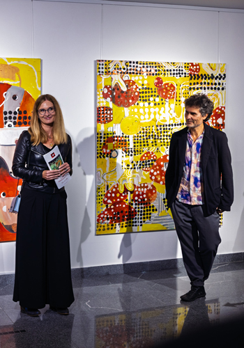 Utrinek z otvoritve razstave Cosmic Underground v Generali Galeriji