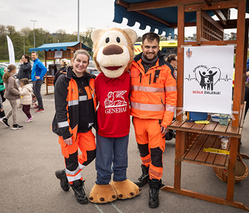 Reševalna ekipa in Generalijev levček so na Dnevu zdravja v Litiji predstavljali projekt Generacija.