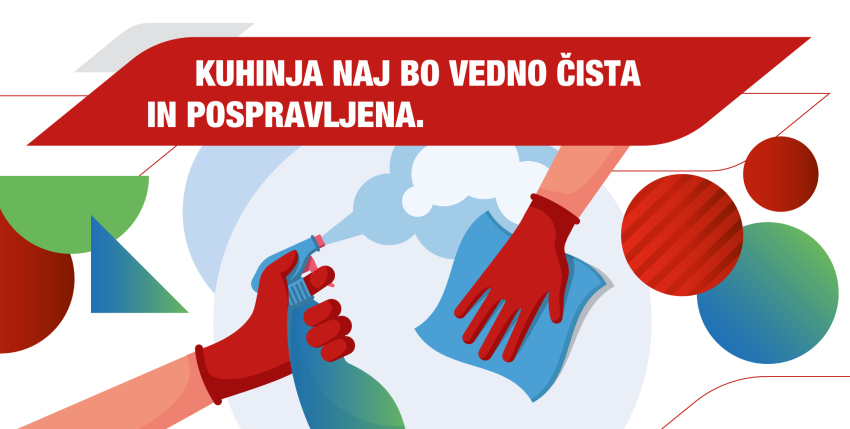 Infografika: Kuhinja naj bo vedno čista in pospravljena