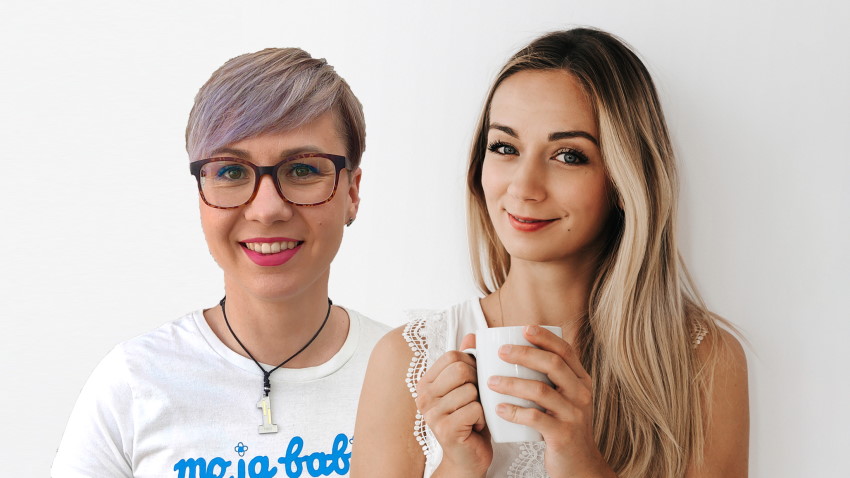 Nastja Pavel »Moja babica« in Barbi Završnik »Hiša Firbca« sta na spletnem predavanju Nahranjene dojenček – srečen dojenček razbijali mite o hranjenju dojenčka: od dojenja do hranjenja po steklenički.