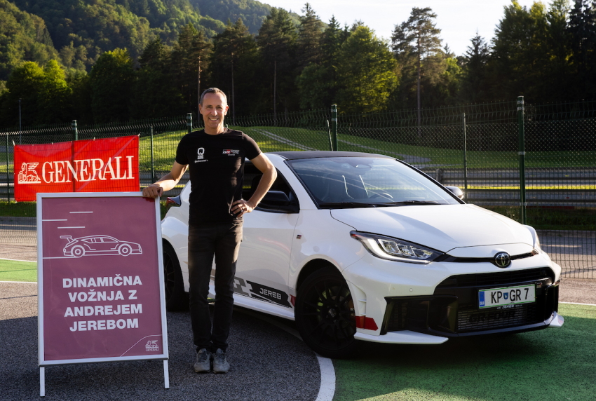 Nekdanji dirkalec Andrej Jereb na dogodku v okviru pobude Velika brzina, velika praznina