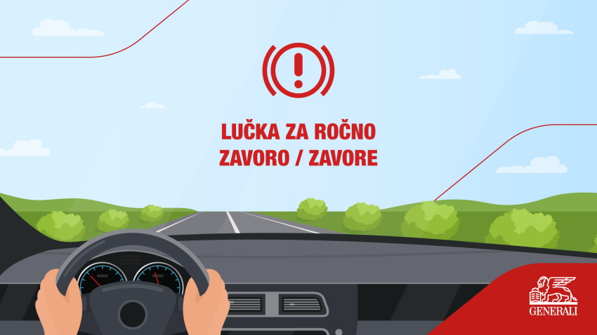 Infografika z ilustracijo lučke za zavore