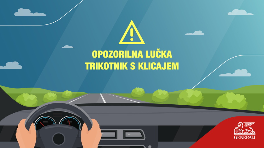 Infografika z ilustracijo lučke trikotnik s klicajem