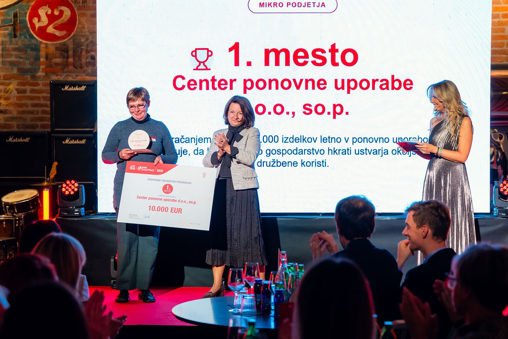 Zmagovalec v kategoriji mikro podjetja: Center ponovne uporabe d.o.o., so.p.
